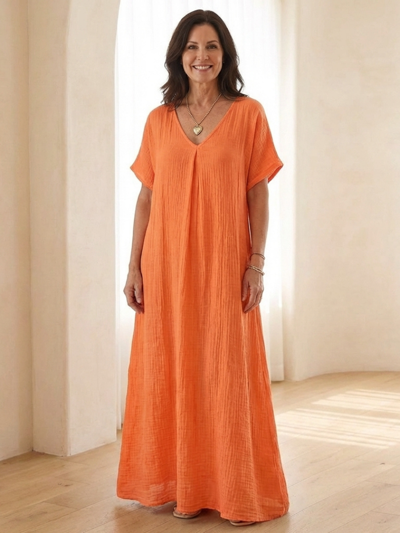Liora | V-Neck Midi Dress