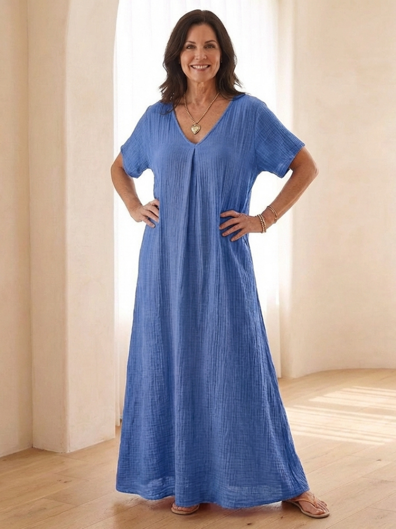 Liora | V-Neck Midi Dress