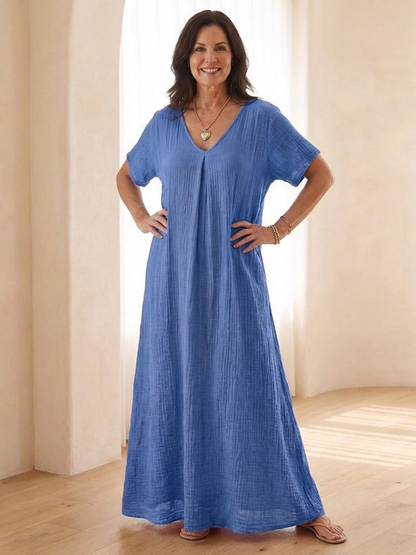 Liora | V-Neck Midi Dress