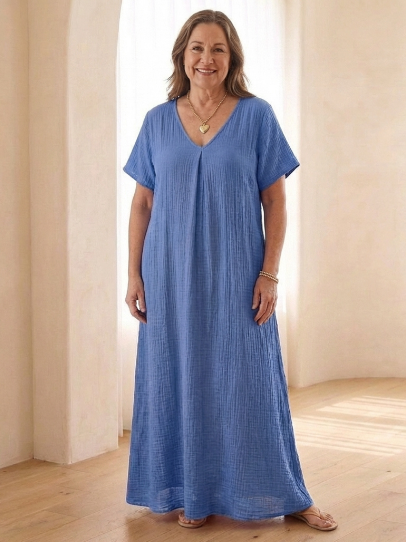 Liora | V-Neck Midi Dress