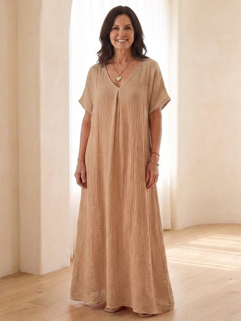 Liora | V-Neck Midi Dress