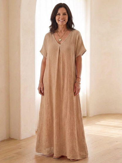 Liora | V-Neck Midi Dress