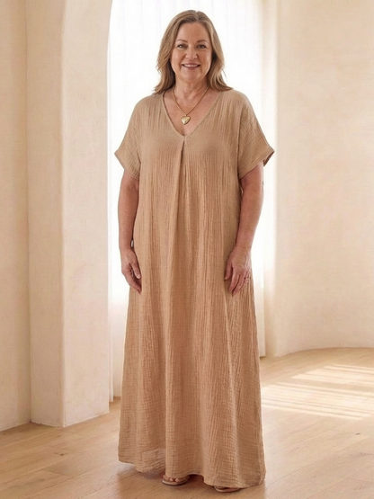 Liora | V-Neck Midi Dress