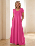 Samira | V-Neck Maxi Dress with Pockets