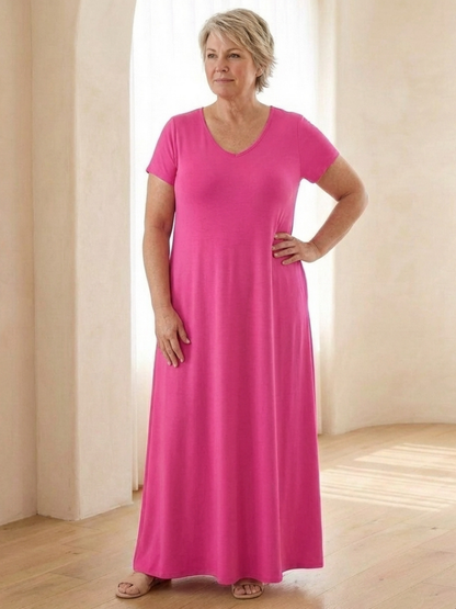 Samira | V-Neck Maxi Dress with Pockets