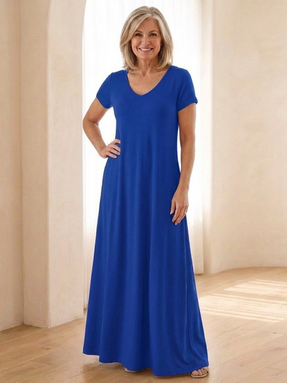 Samira | V-Neck Maxi Dress with Pockets