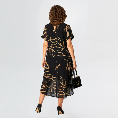 Alera | Flowy Chiffon Midi Dress That Flatters Every Curve