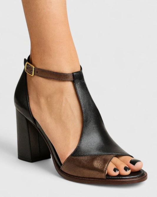 Lorenza | Geometric Heel Sandals - women's footwear