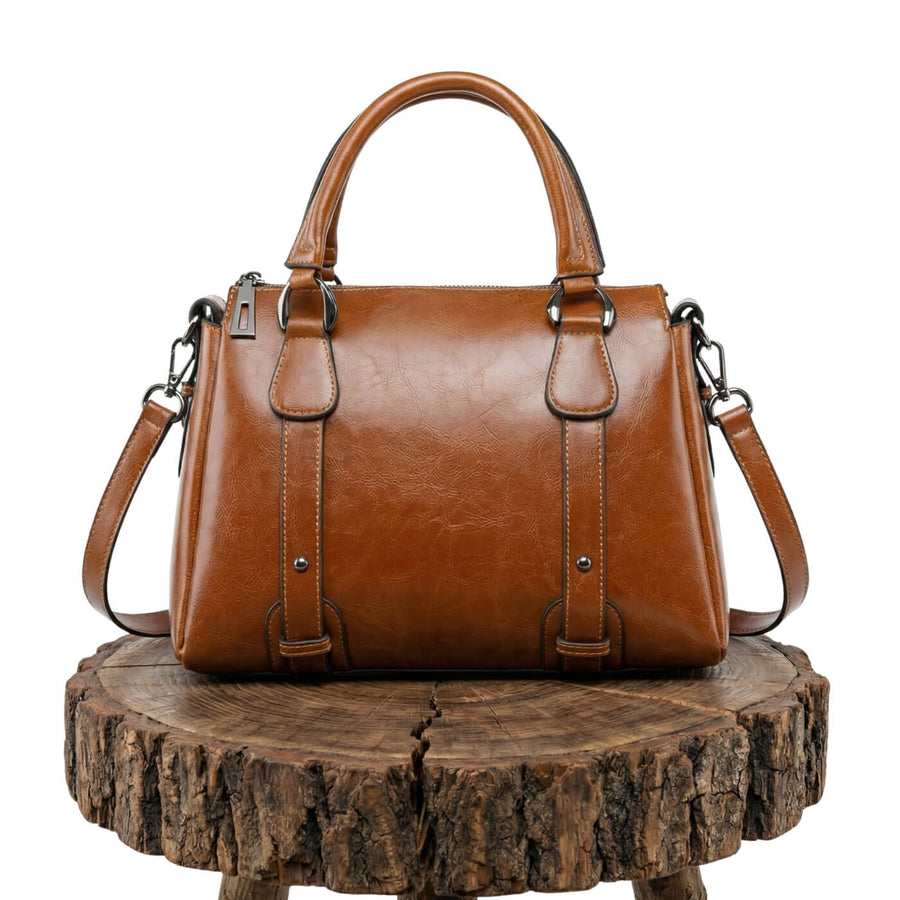 Valeria Top-Zip Satchel | Shoulder Bag