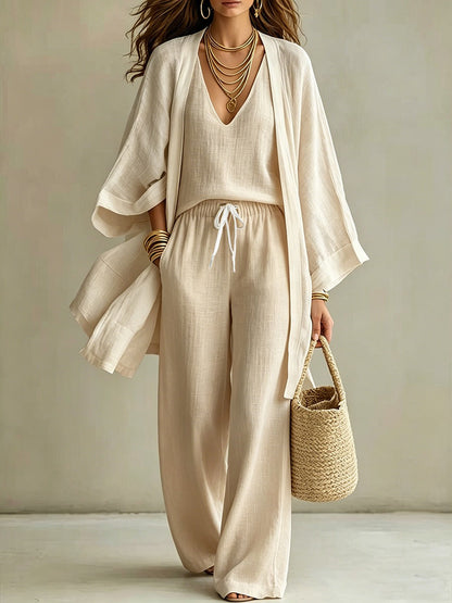 Elena | 3-Piece Linen Look Set