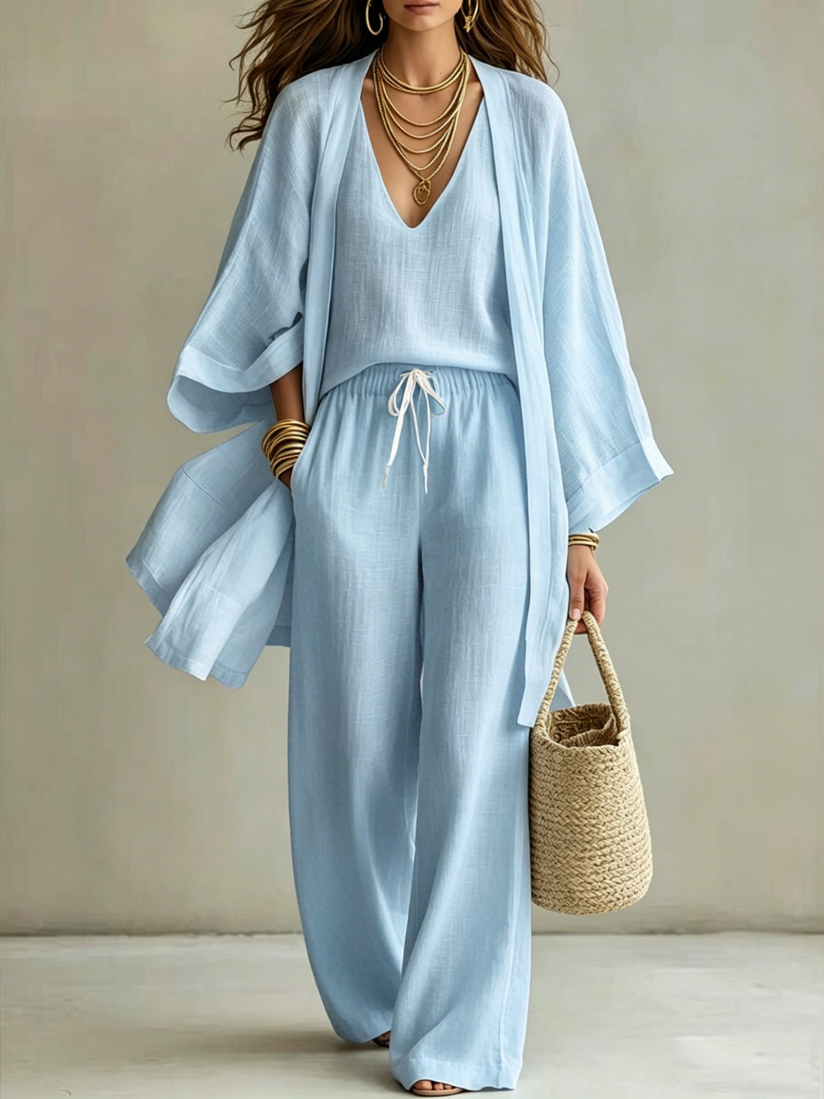 Elena | 3-Piece Linen Look Set