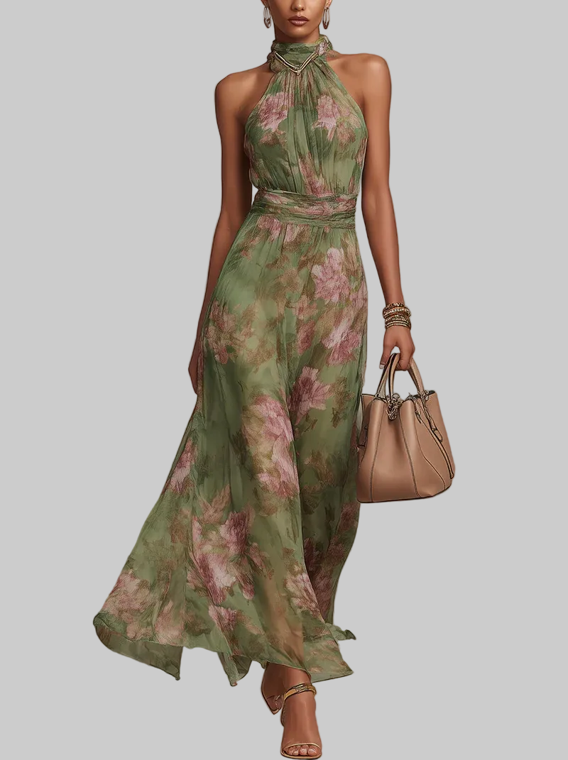 Sophie | Elegant Floral Maxi Dress - women's dress