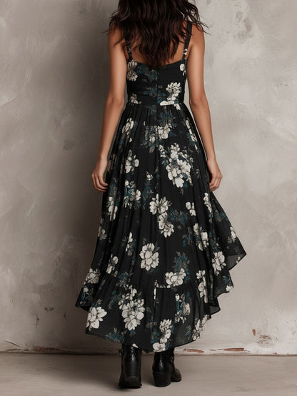 Esmé | Bohemian Strapless Floral Maxi Dress