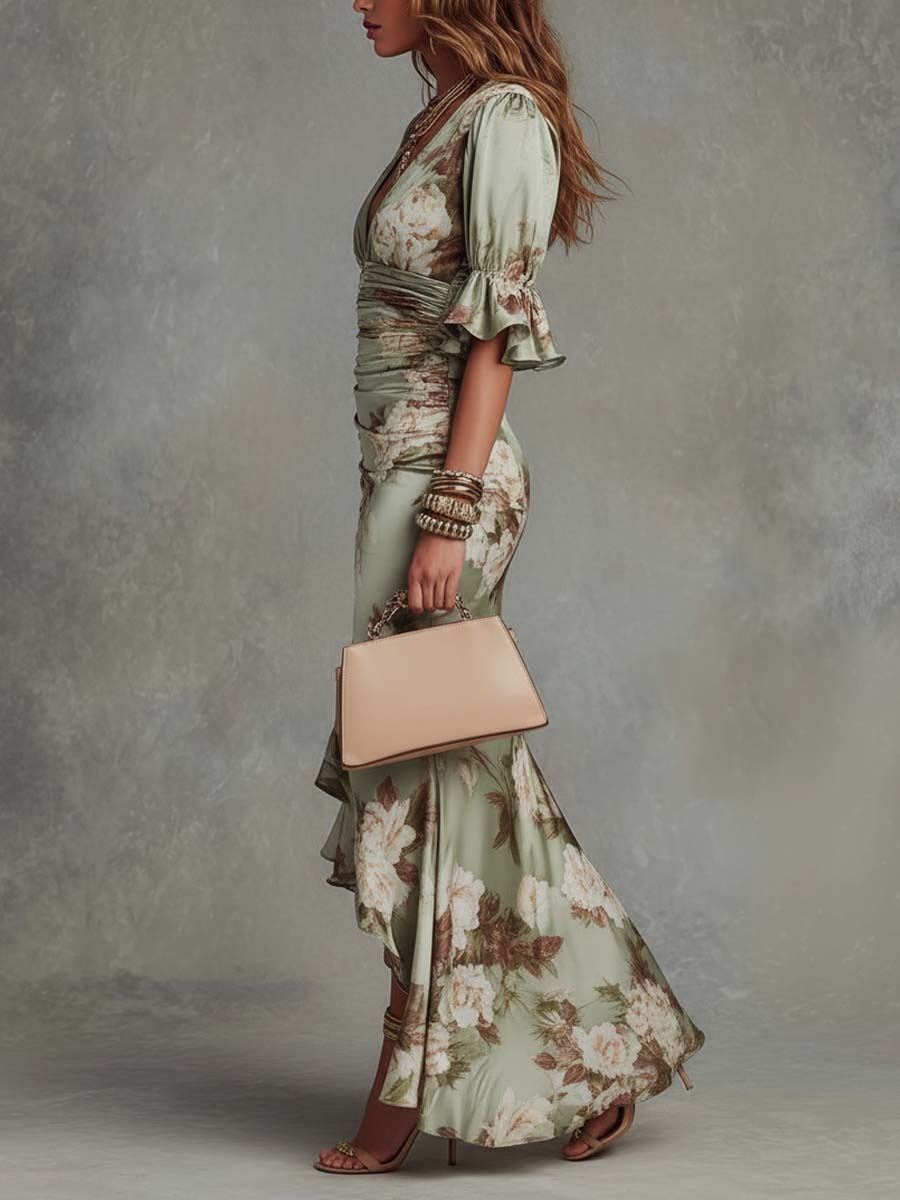 Anastasia | Luxurious Asymmetrical Satin Dress