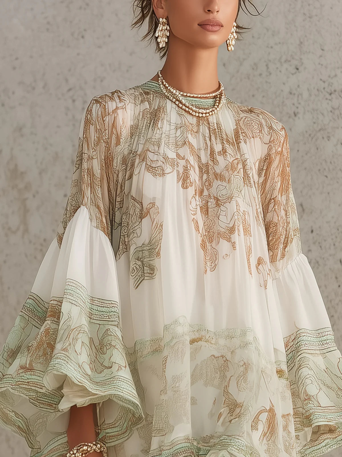 Eloise | Ruffle | Hem Flounce Sleeve Mini Dress
