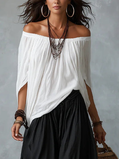 Aaliyah | Off-Shoulder Flowing Two-Piece Set