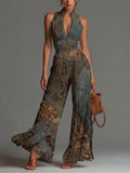 Calliope | Ethnic | Print Wide | Leg Chiffon Jumpsuit