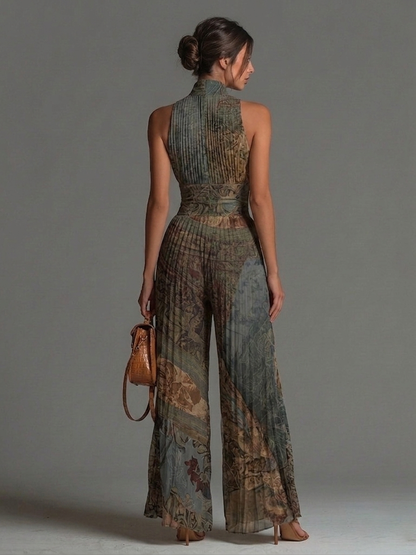 Calliope | Ethnic | Print Wide | Leg Chiffon Jumpsuit
