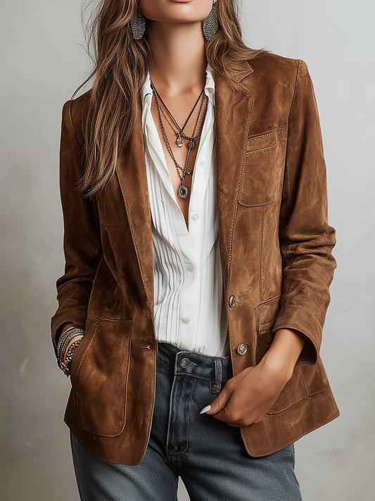 Juliette | Vintage Brown Blazer