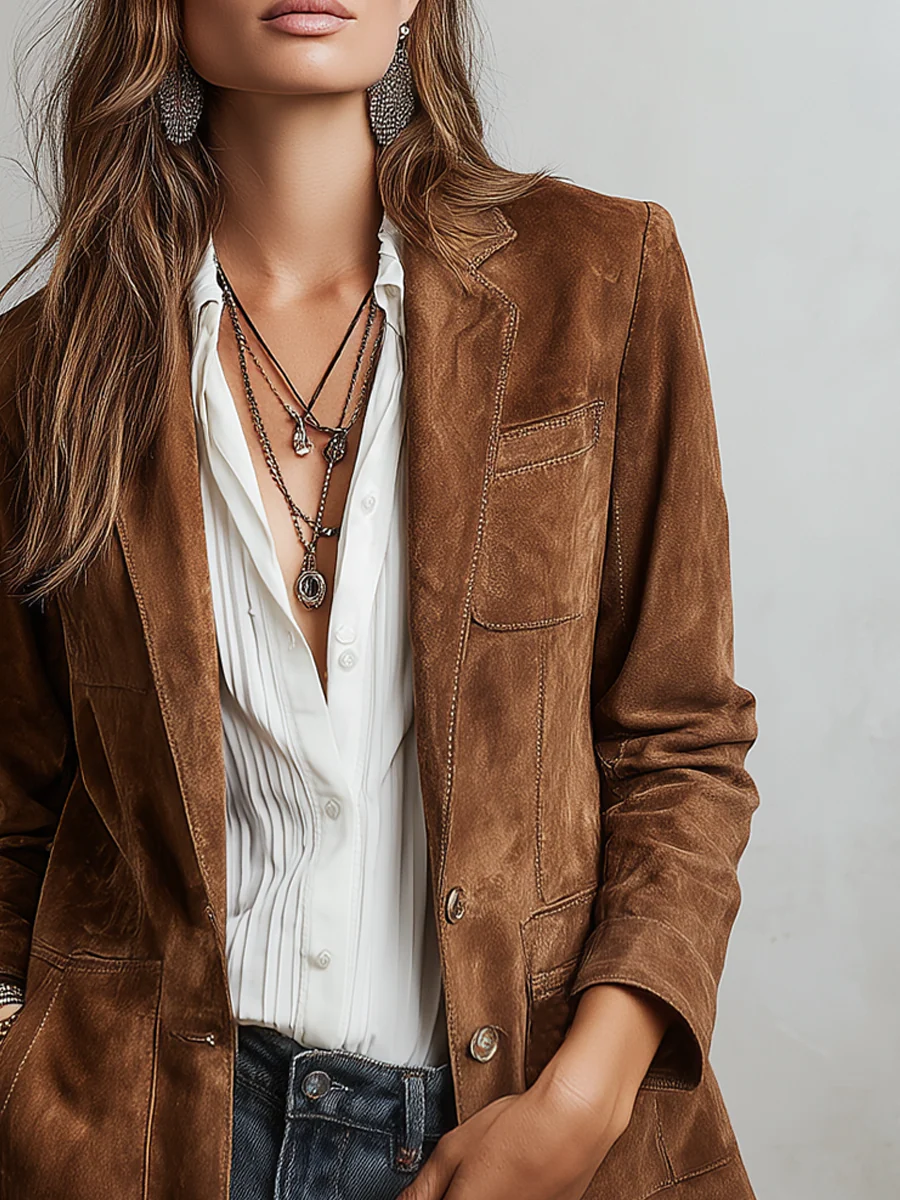 Juliette | Vintage Brown Blazer