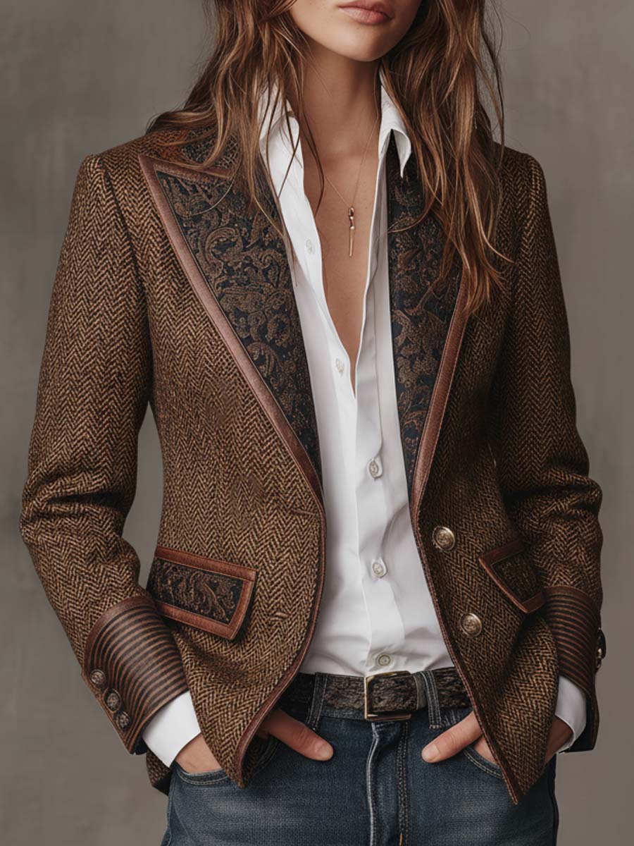Sabine | Printed Panel Blazer