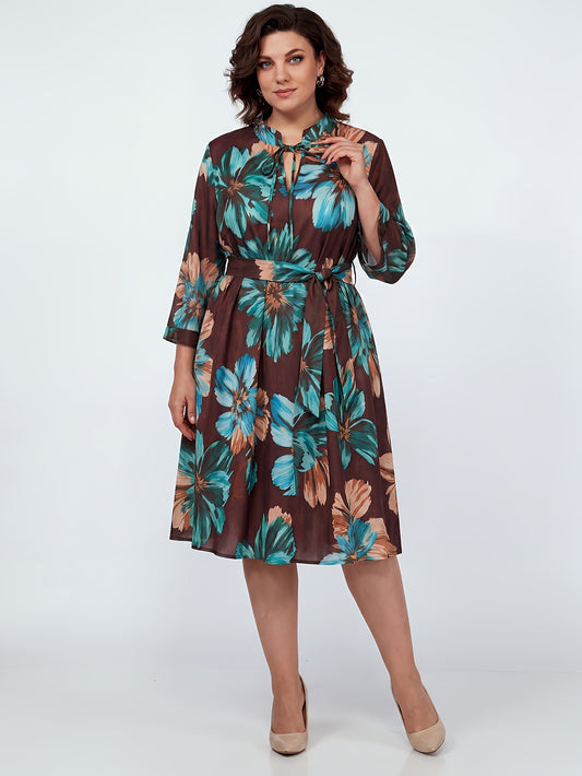 Clara | Floral V-Neck Midi Dress