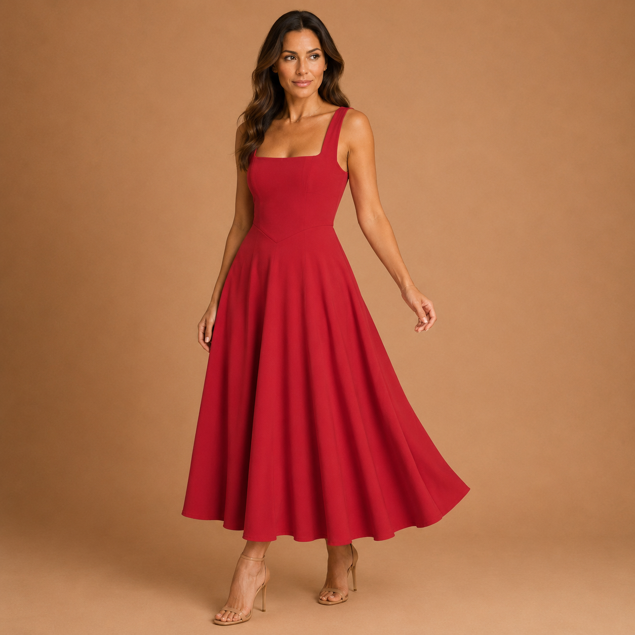 AUDREY | Square-Neck Dress
