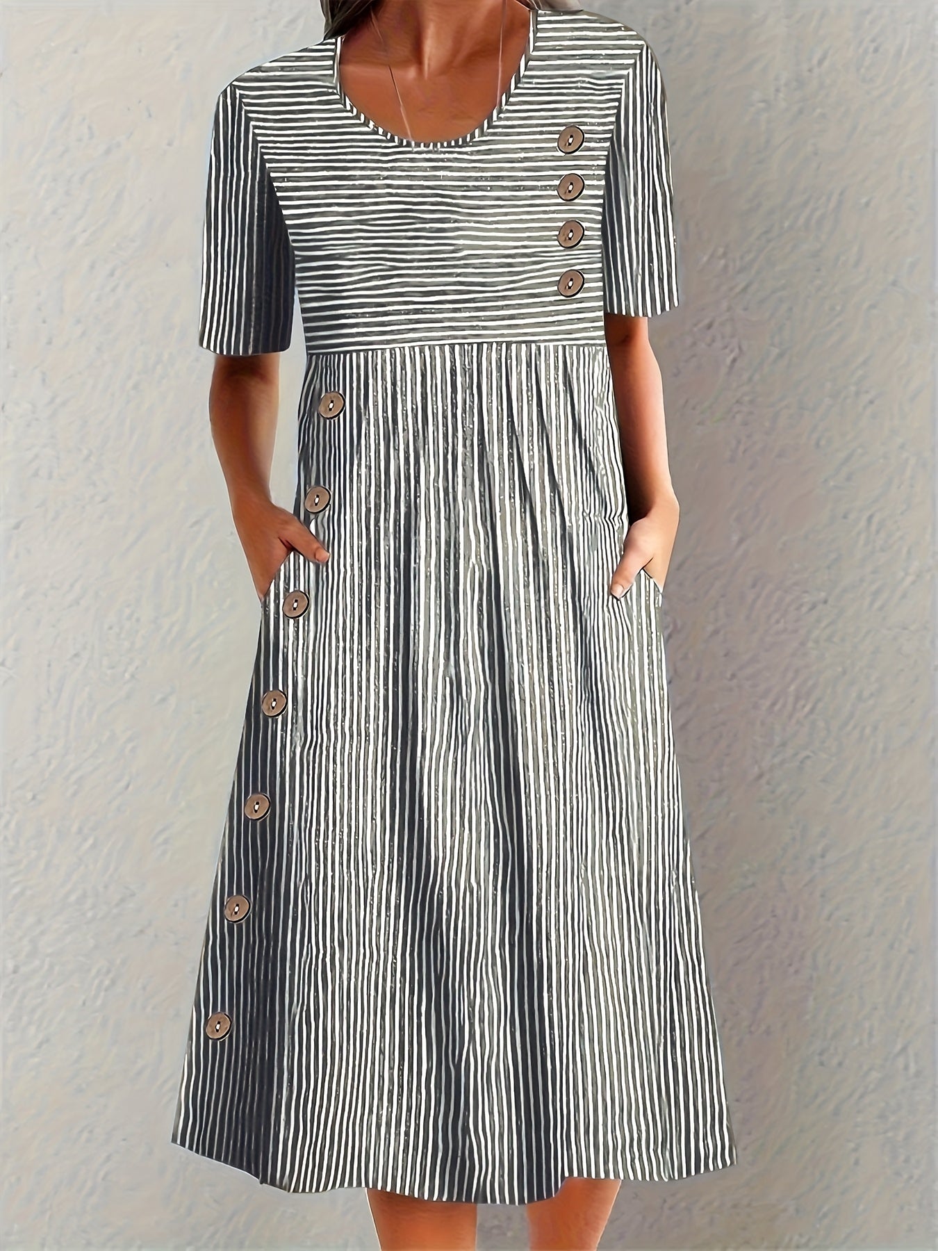 Coralie™ | Crisp Striped Summer Maxi-