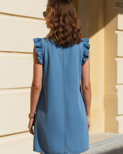 Amalfi | Sleeveless Denim Short Dress