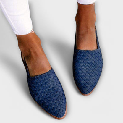 Caterina | Woven Slingback Loafers
