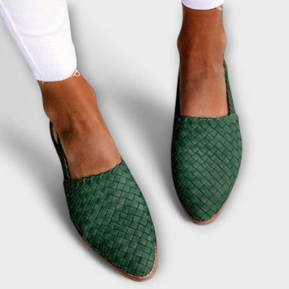 Caterina | Woven Slingback Loafers