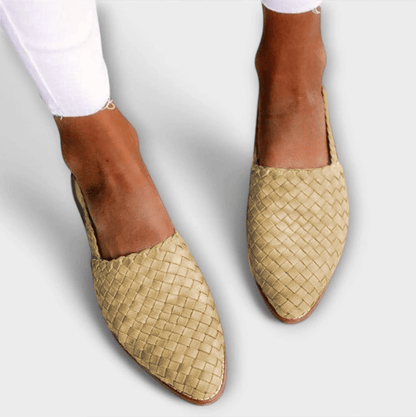 Caterina | Woven Slingback Loafers