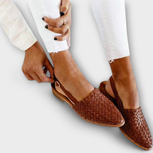 Caterina | Woven Slingback Loafers