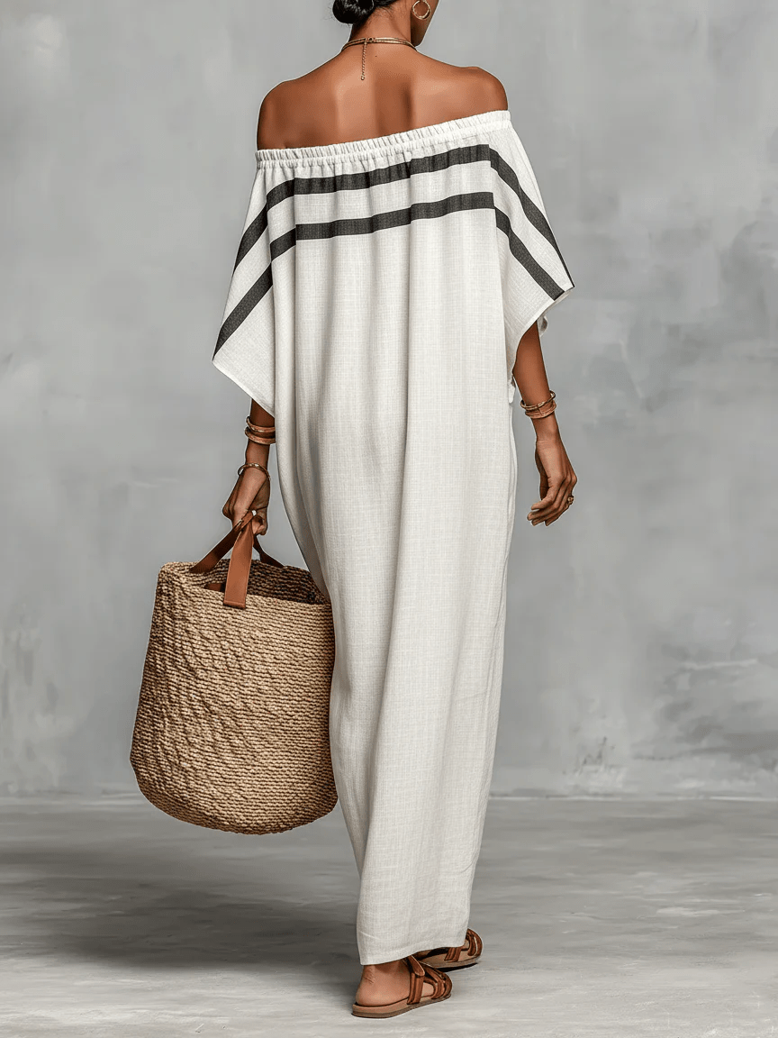 Aveline | Off-Shoulder Batwing Sleeve Maxi Dress
