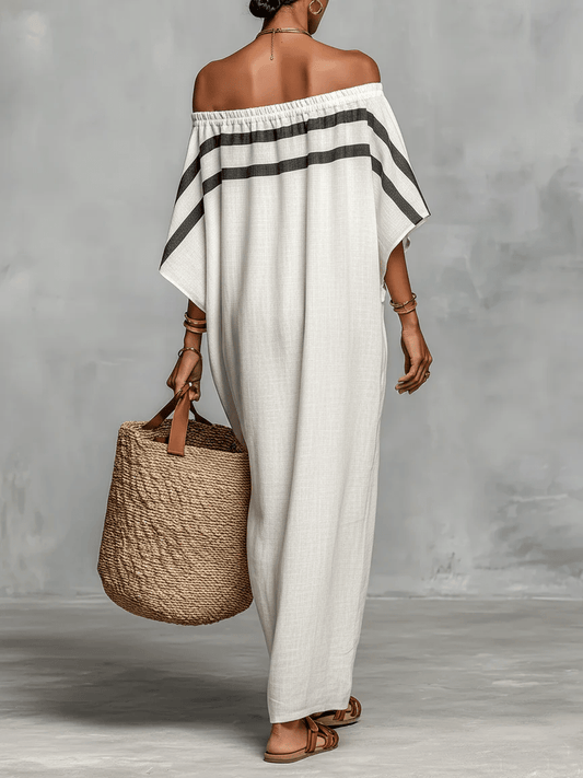 Aveline | Off-Shoulder Batwing Sleeve Maxi Dress