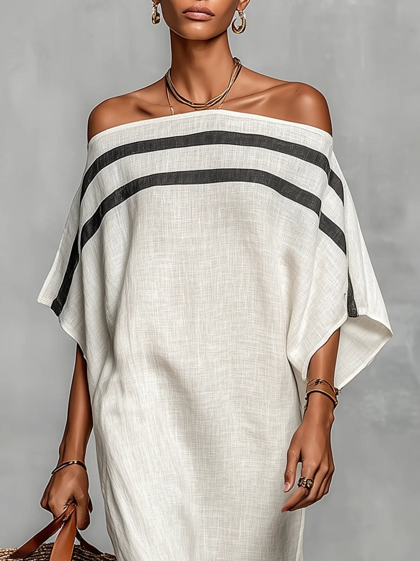 Aveline | Off-Shoulder Batwing Sleeve Maxi Dress