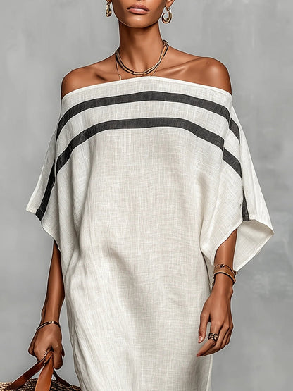 Aveline | Off-Shoulder Batwing Sleeve Maxi Dress