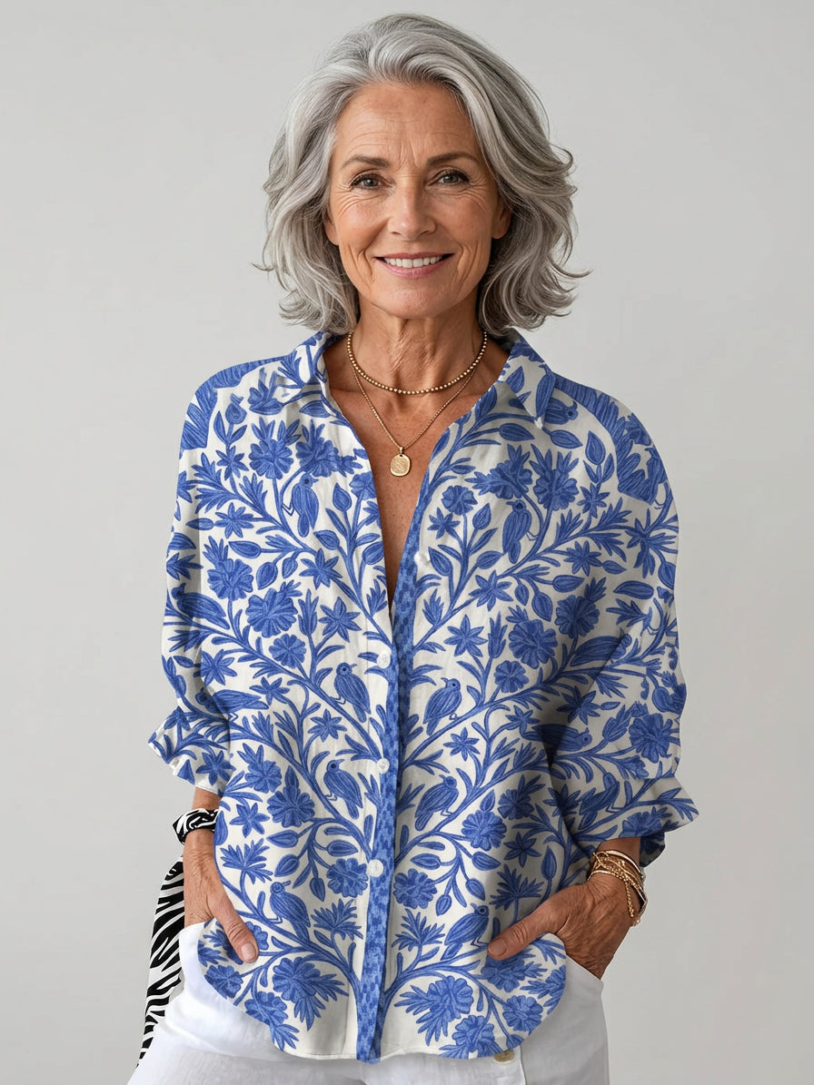 Frederikke | Blue Garden Blouse