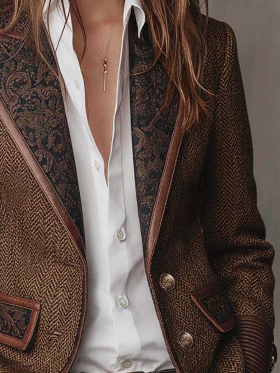 Sabine | Printed Panel Blazer