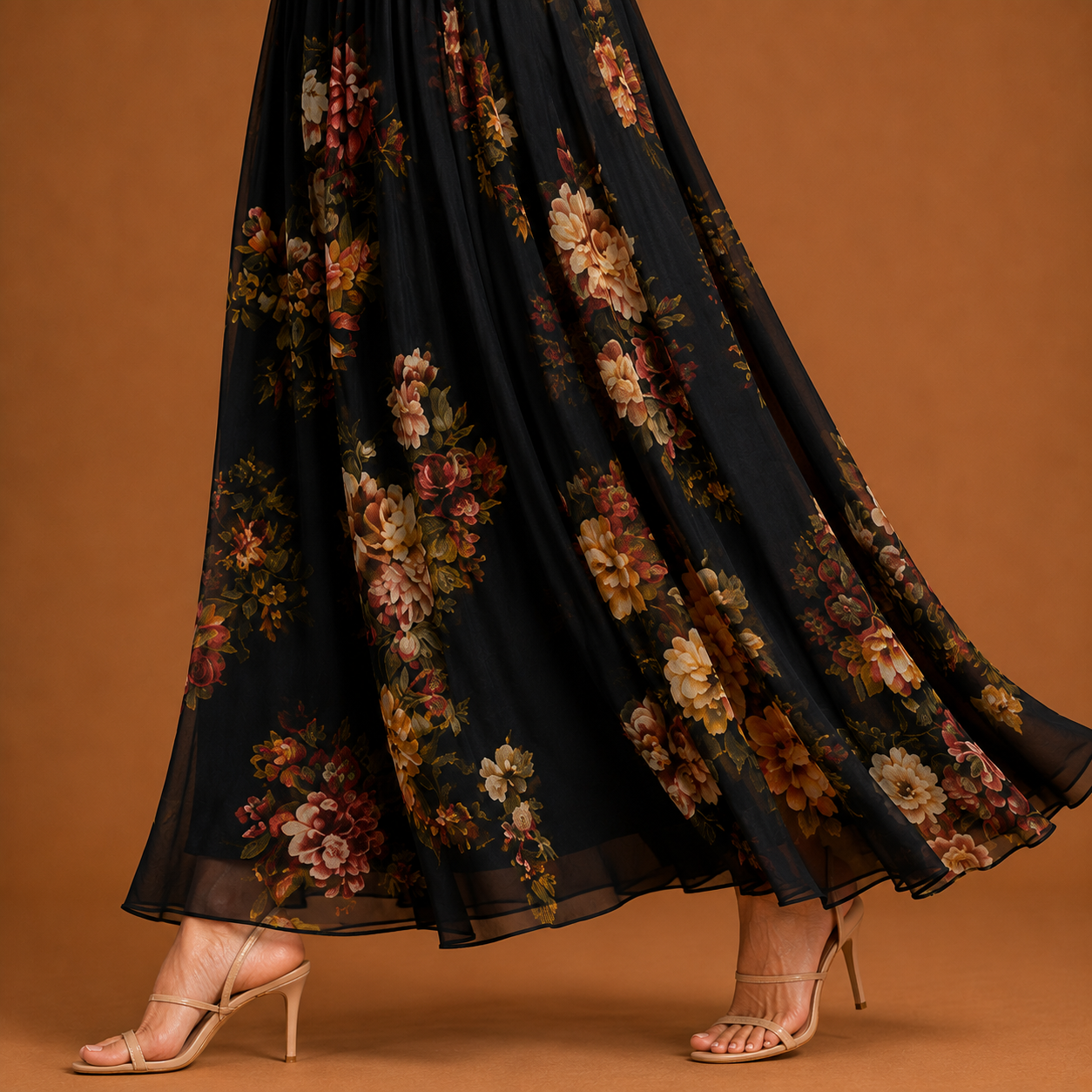 MIRANDA | Floral Halter Neck Midi Dress