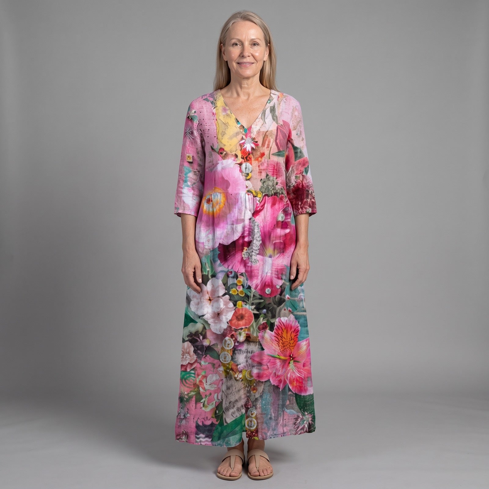 Latanya | Floral Summer Midi Dress
