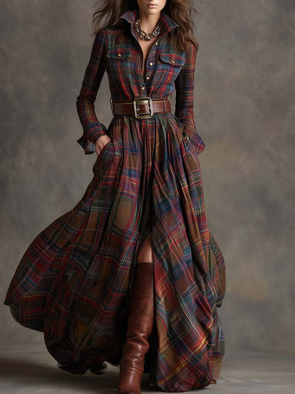 Elena | Plaid Shirt Dress