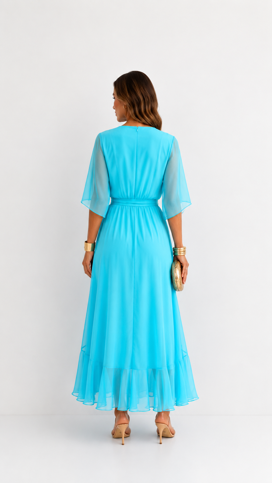 Isabelle | Chiffon Wrap Maxi Dress