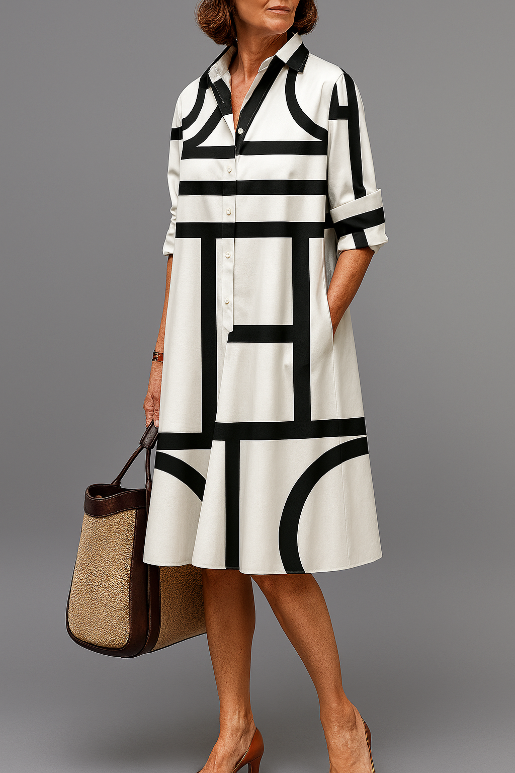 Ellie | Polished Elegant Midi Dress - women's midi dress