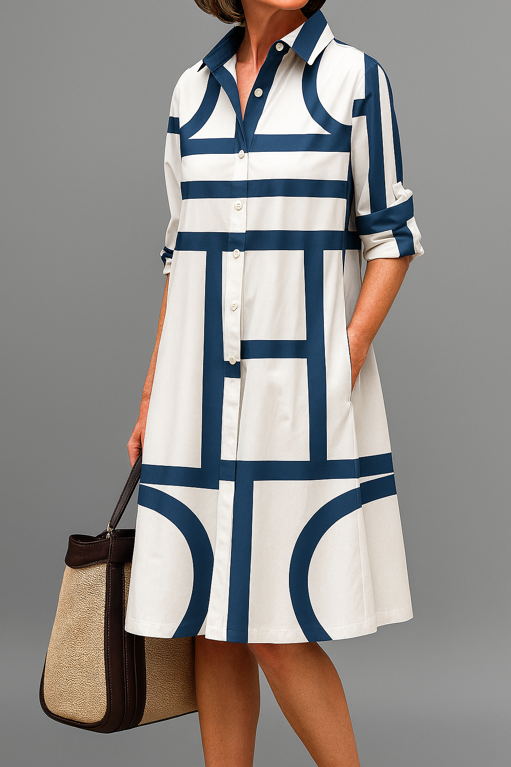 Siena | Polished Elegant Midi Dress - women's midi dress