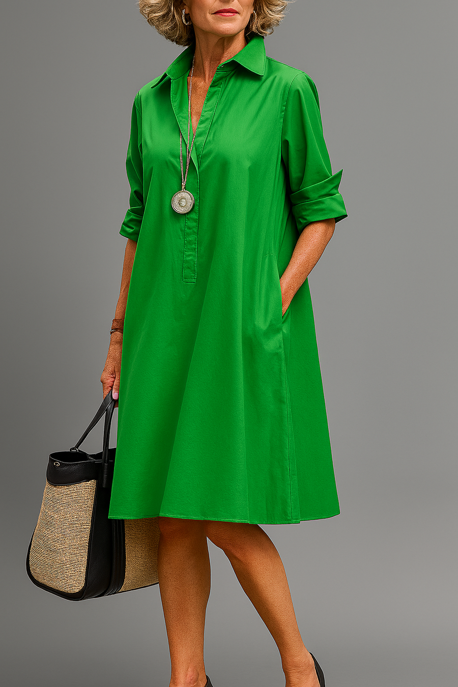 Isabella | Timeless Silk Midi Dress for Grace