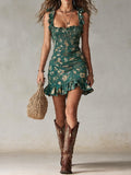 Séraphine | Bohemian Printed Ruffled Mini Dress