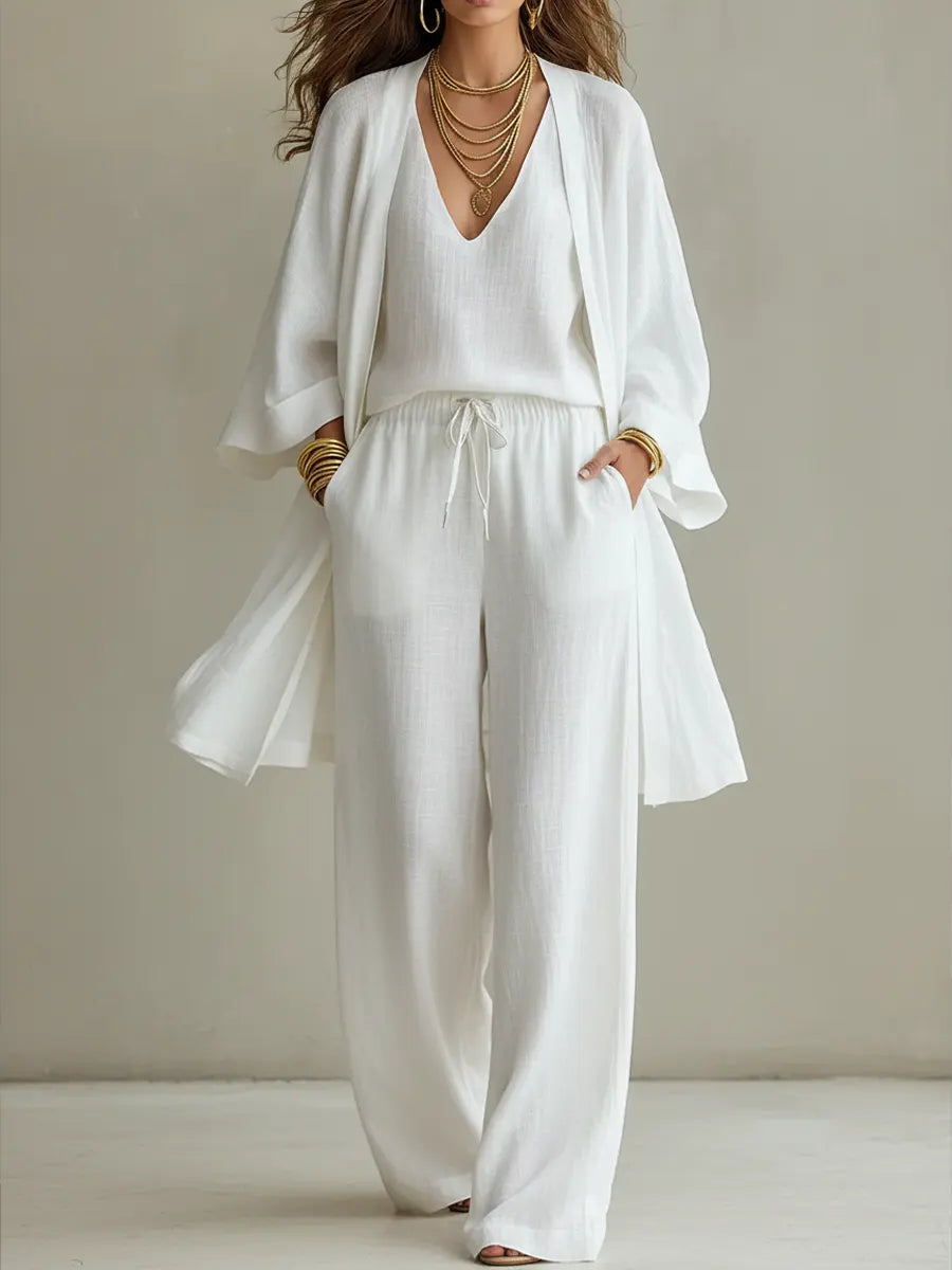 Elena | 3-Piece Linen Look Set