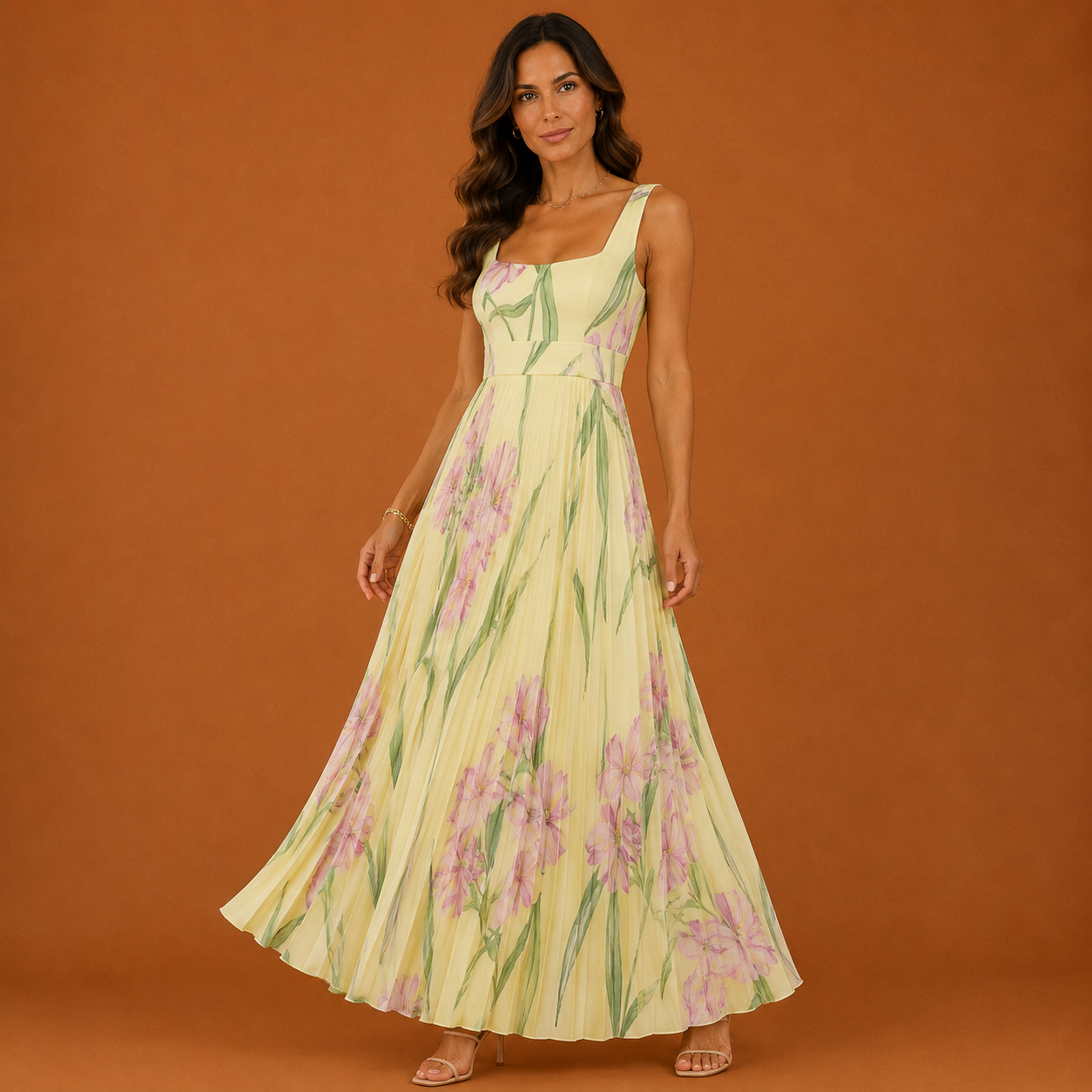 GIULIA | Floral Maxi A-Line Dress