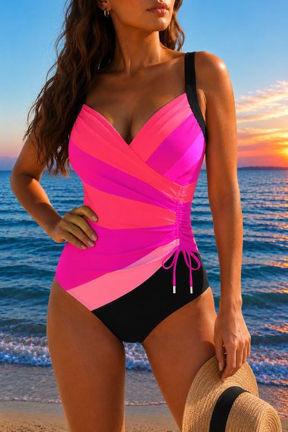 Marina | Colorful Cross-Front Swimsuit
